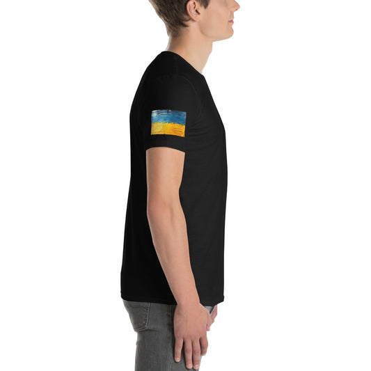 Ukraine Flag Patch Unisex T-Shirt: Wear Your Support Proudly